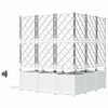 vidaXL Cache-pot de jardin 5 pcs Blanc Acier