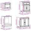vidaXL Armoire avec tiroir SKI 8 pcs Brun Miel Bois de pin massif