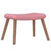 vidaXL Chaise à bascule avec repose-pied Rose Velours