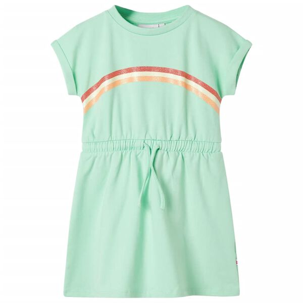 Robe pour enfants avec cordon de serrage vert vif 128