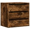 vidaXL Commode d'angle ch&ecirc;ne fum&eacute; 60x41x58 cm bois d'ing&eacute;nierie