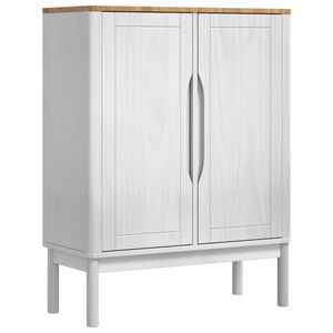 vidaXL Buffet FLORO Blanc 70 x 30 x 70,5 cm Bois de Pin Massif