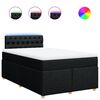 vidaXL Sommier &agrave; lattes de lit avec matelas noir 120x190 cm tissu