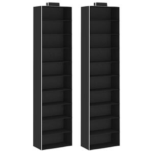 vidaXL &Eacute;tag&egrave;res suspendues de rangement 2 pcs 10 niveaux Tissu