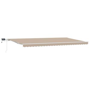 vidaXL Auvent r&eacute;tractable Beige 600 &times; 300 cm Tissu et Aluminium