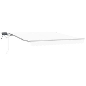 vidaXL Auvent r&eacute;tractable Blanc 300 x 250 cm Tissu et Aluminium