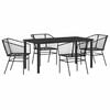 vidaXL Ensemble de salle &agrave; manger pour jardin 5 pcs Noir polyrotin