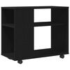 vidaXL Table d'appoint en ch&ecirc;ne noir 70 x 35 x 60 cm Bois d'ing&eacute;nierie