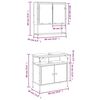 vidaXL Ensemble de meubles de salle de bain 2 pcs Ch&ecirc;ne marron