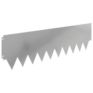 vidaXL Bordure de Pelouse 20 pcs 103 x 30 cm m&eacute;tal Argent&eacute;
