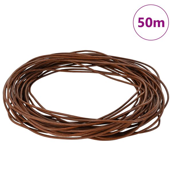 vidaXL Corde en Cuir Marron Clair &Oslash;1 mm x 50 m Cuir