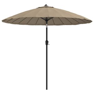 vidaXL Parasol d'ext&eacute;rieur avec m&acirc;t en aluminium 250 cm Taupe