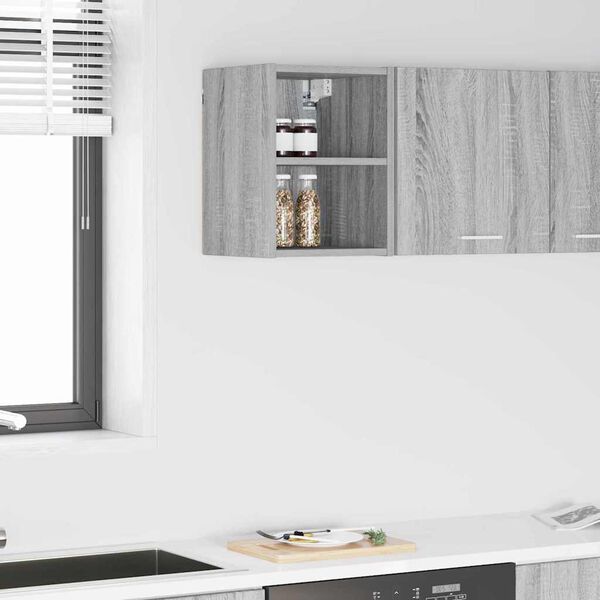 vidaXL Armoire suspendue avec stockage Gris Sonoma 30 x 29,5 x 40 cm