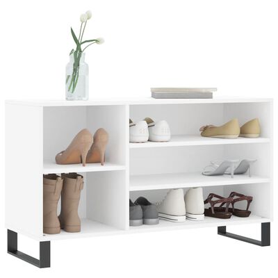 vidaXL Armoire à chaussures Blanc 102x36x60 cm Bois d'ingénierie