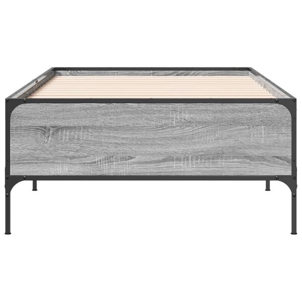 vidaXL Cadre de lit sans matelas sonoma gris 90x190 cm