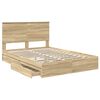 vidaXL Lit de Rangement Ch&ecirc;ne Sonoma 150 x 200 cm Bois d'ing&eacute;nierie