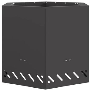 vidaXL Bol de feu sans fum&eacute;e Noir 58 x 58 x 51 cm Acier patin&eacute;