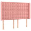 vidaXL T&ecirc;te de lit avec oreilles Rose 147x16x118/128 cm Velours
