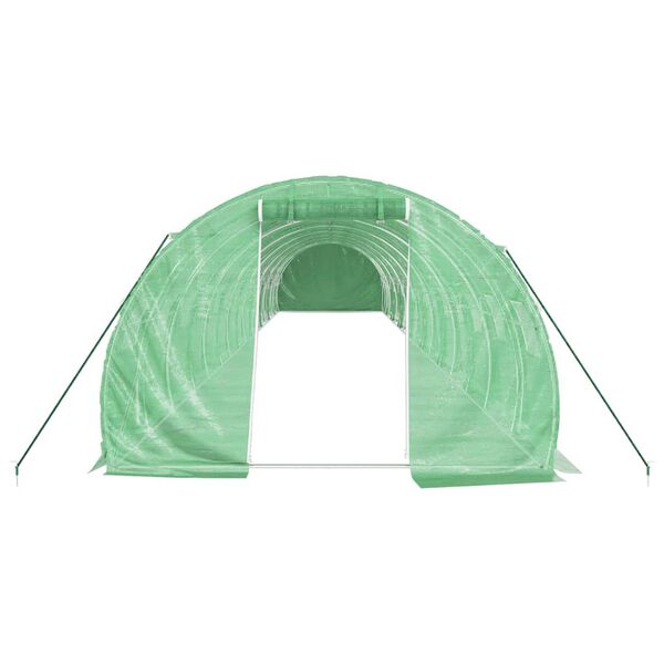 vidaXL Serre avec cadre en acier vert 48 m² 16x3x2 m