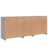 vidaXL Buffet avec lumi&egrave;res LED sonoma gris 162x37x67 cm
