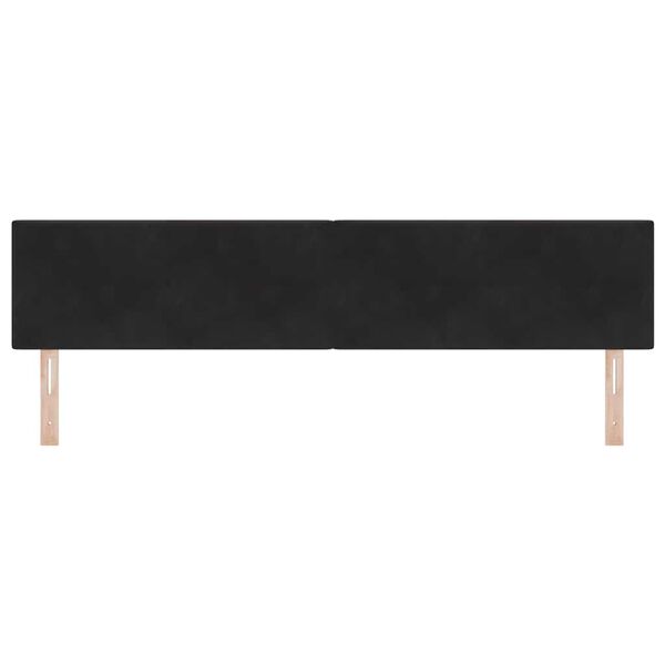 vidaXL T&ecirc;te de lit Noir 200 cm Velours