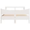 vidaXL Cadre de lit avec t&ecirc;te de lit blanc 120x190 cm bois pin massif