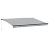 vidaXL Auvent manuel r&eacute;tractable anthracite et blanc 500x350 cm