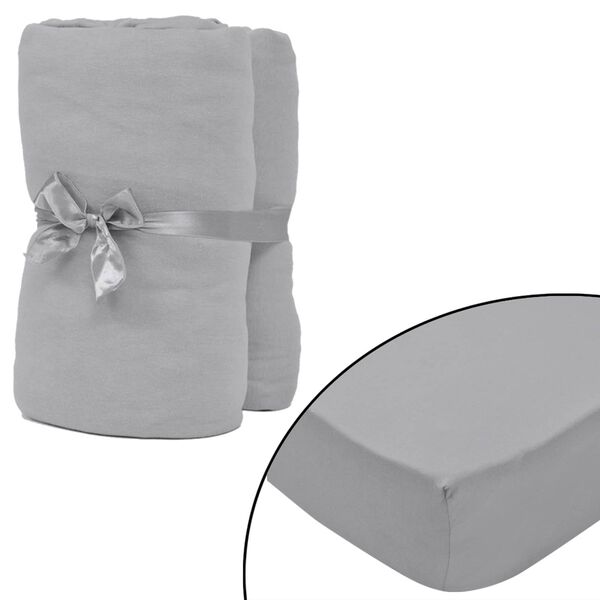vidaXL Draps Gris 210 x 190 cm Coton