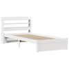 vidaXL Cadre de lit avec t&ecirc;te de lit sans matelas blanc 90x200 cm