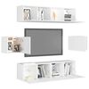 vidaXL Ensemble de meubles TV 6 pcs Blanc Bois d'ing&eacute;nierie