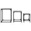 vidaXL Tables basses gigognes 3 pcs sonoma gris bois d'ing&eacute;nierie