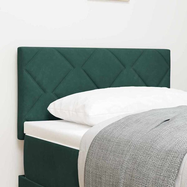 vidaXL Tête de lit avec tête de lit Vert foncé 80 cm Velours