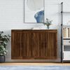 vidaXL Armoires murales 2 pcs ch&ecirc;ne marron bois d'ing&eacute;nierie