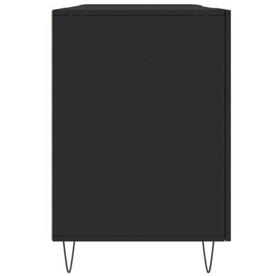 vidaXL Bureau noir 140x50x75 cm bois d'ingénierie