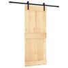 vidaXL Porte coulissante Naturel et noir 85 x 210 cm