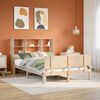 vidaXL Lit biblioth&egrave;que sans matelas 150x200 cm bois massif de pin