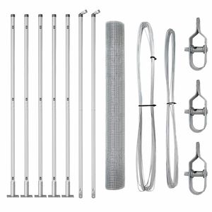 vidaXL Cl&ocirc;ture en fil soud&eacute; avec base en b&eacute;ton 10 x 1 m Argent&eacute; Maille