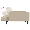 vidaXL Canap&eacute;-lit &agrave; 2 places Cr&egrave;me Microfibre