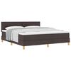 vidaXL Lit &agrave; ressorts avec matelas Marron fonc&eacute; 180 x 200 cm tissu
