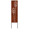 vidaXL &Eacute;cran de confidentialit&eacute; de jardin Fretwork Rouill&eacute; 32 x 140 cm
