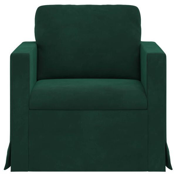 vidaXL Canap&eacute; Vert fonc&eacute;