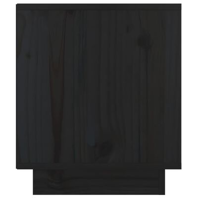 vidaXL Tables de chevet 2 pcs Noir 40x34x40 cm Bois de pin solide
