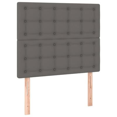 vidaXL Têtes de lit 2 pcs Gris 80x5x78/88 cm Similicuir