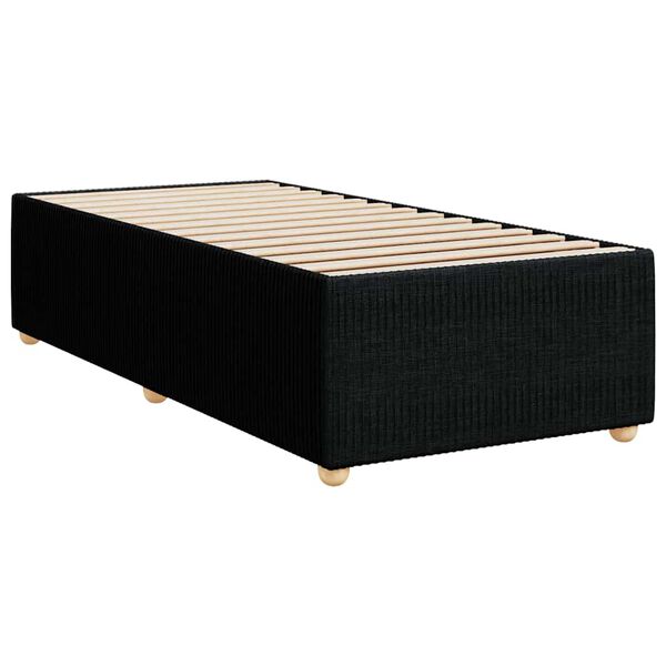 vidaXL Cadre de lit sans matelas noir 100x200 cm tissu