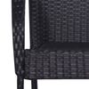 vidaXL Ensemble &agrave; manger de jardin 5 pcs Noir R&eacute;sine tress&eacute;e