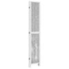 vidaXL Cloison de s&eacute;paration 6 panneaux blanc bois de paulownia massif