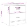 vidaXL Table de chevet Ch&ecirc;ne fum&eacute; 40x30x40 cm Bois d'ing&eacute;nierie