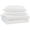 vidaXL Couette d'&eacute;t&eacute; avec oreiller 3 pi&egrave;ces Blanc Microfibre