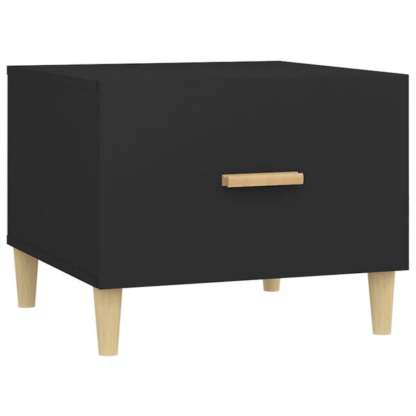 vidaXL Table basse Noir 50x50x40 cm Bois d'ing&eacute;nierie