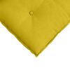 vidaXL Coussin de Dos Jaune 60 x 50 cm Tissu en velours c&ocirc;tel&eacute;